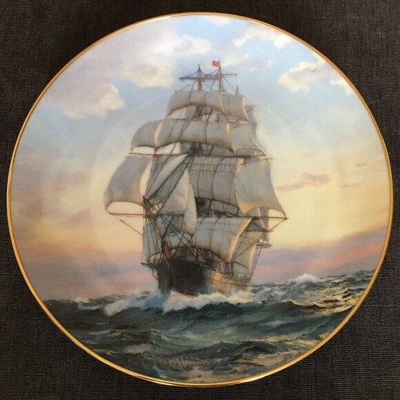 The Golden Age of the Clipper Ship 'Young America, Homeward Bound' Plate - Picture 7 of 8